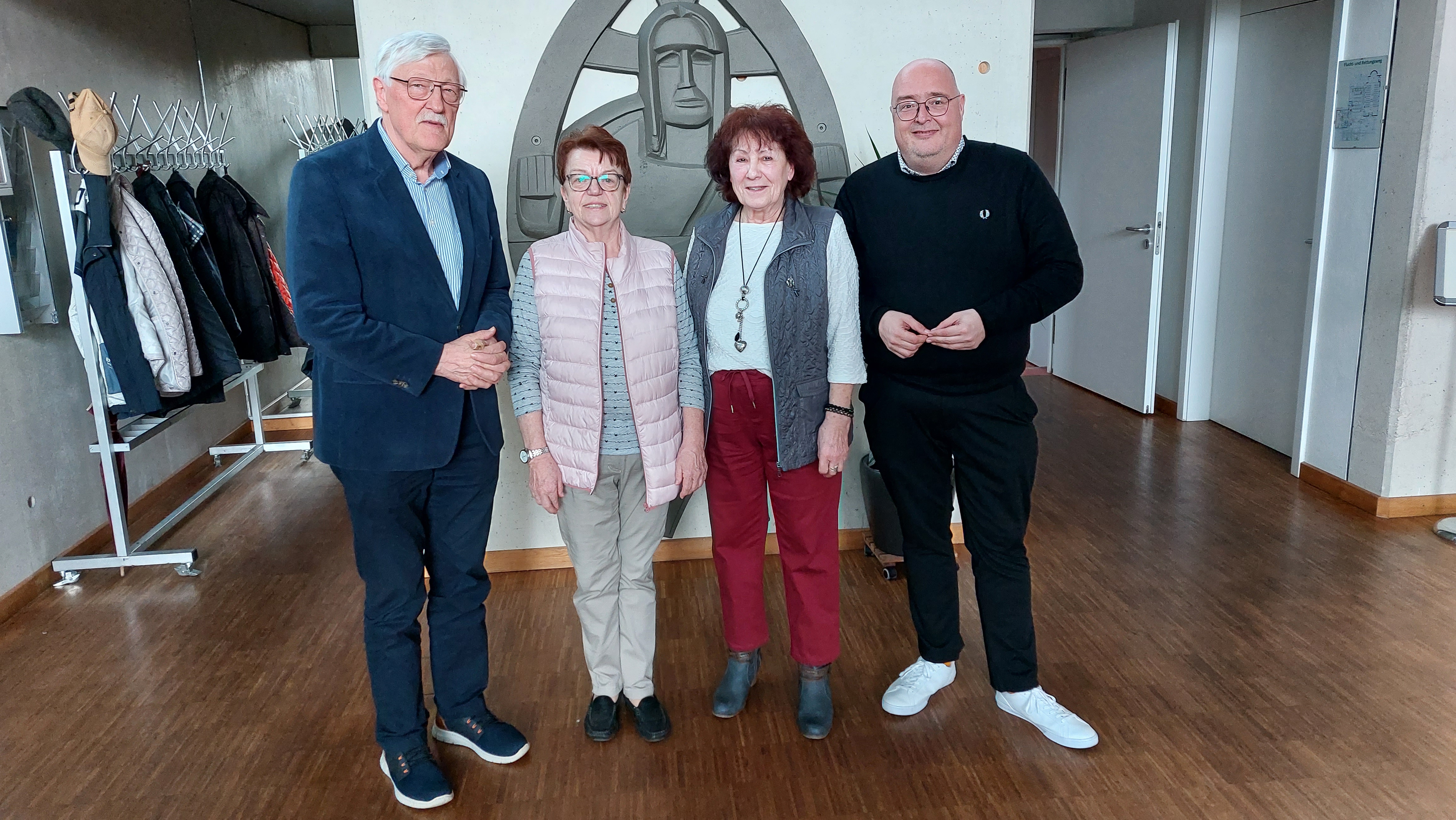 v.l. Heinz Paus, Gisela Reetz, Clre Micus, Udo Neisens